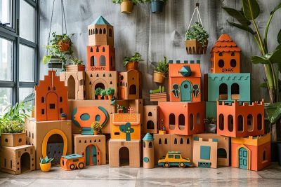 Laissez vos enfants explorer leur créativité avec une simple boîte en carton