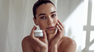 Comment Elodie Fontan maintient-elle sa peau parfaite avec un produit français?