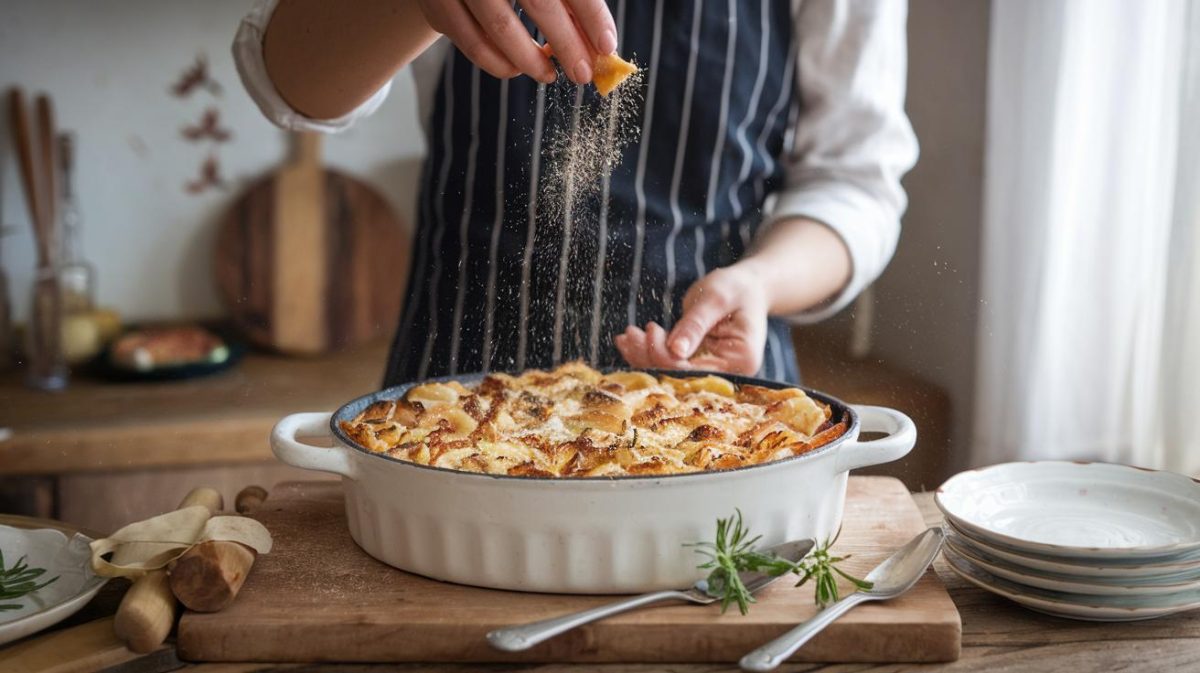 Créez le gratin de pâtes idéal : un ingrédient magique pour un dessus croustillant