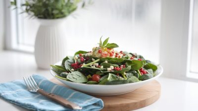 Renouvelez vos matins après la fête avec une salade d'épinards curative